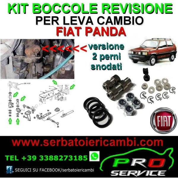 Boccole cuscinetti per revisione SNODO Leva Cambio teflon FIAT PANDA 4x4(KIT BASE)