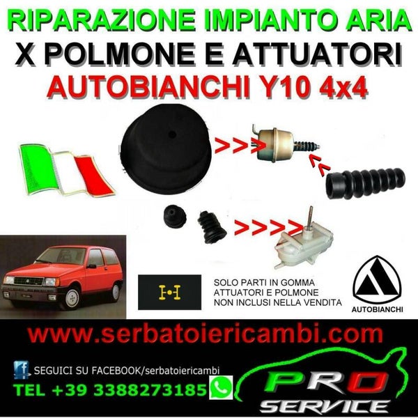 SOFFIETTO CONO CUFFIA GOMMA x aria POLMONE ATTUATORE TRAZIONE Y10 4X4 82411506