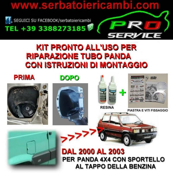 kit di riparazione per conchiglia tubo panda 4x4 2000 2003