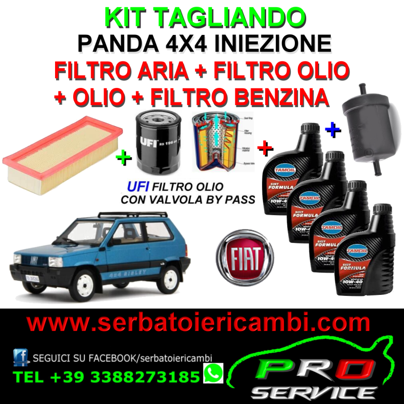 kit tagliando fiat panda olio motore filtro olio filtro aria filtro benzina