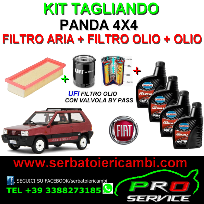 kit tagliando fiat panda olio motore filtro aria filtro olio