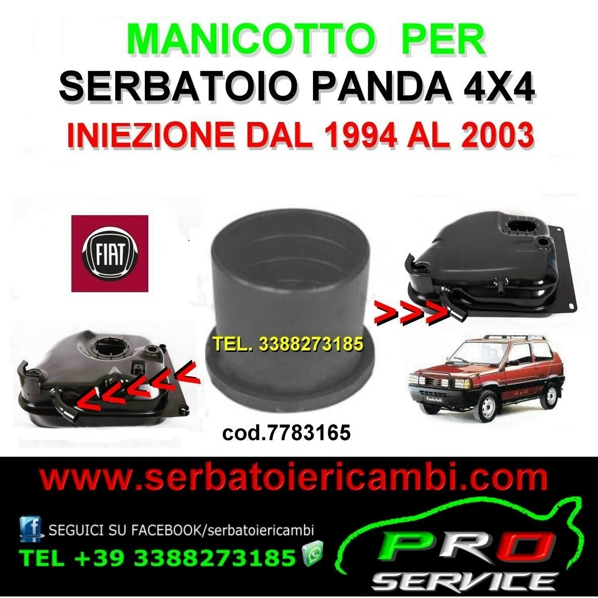 manicotto tondo per panda 4x4 iniezione dal 1994 al 2003