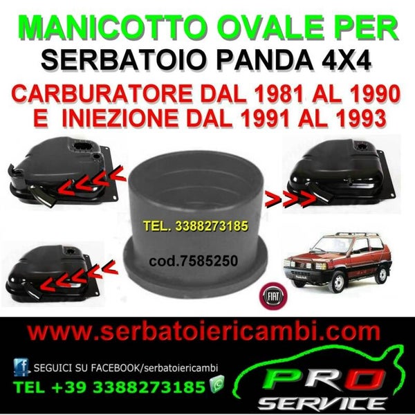 manicotto per panda 4x4 iniezione attacco ovale dal 1991 al 1993