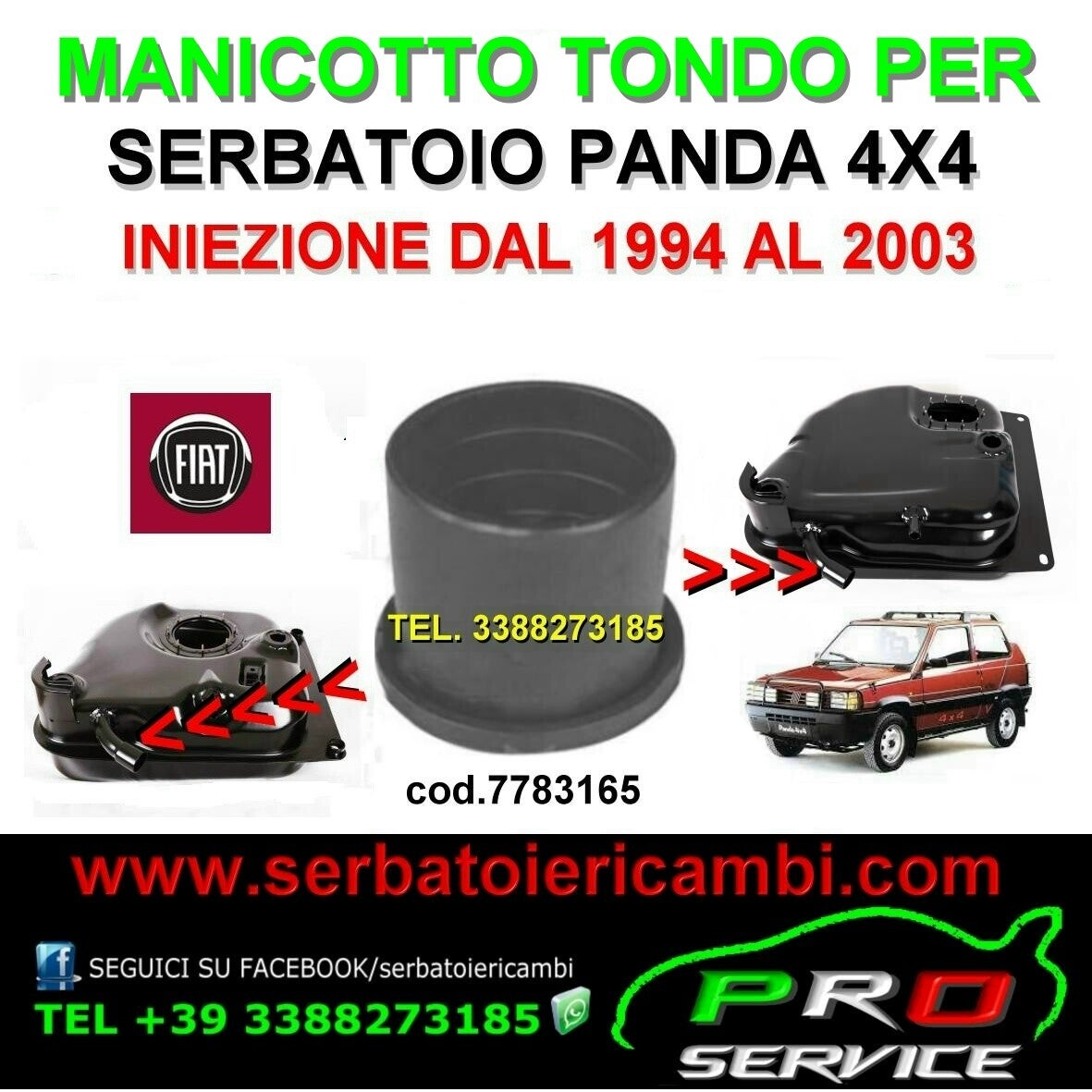 manicotto tondo per tubo rifornimento benzina serbatoio panda 4x4 dal 2001 al 2003