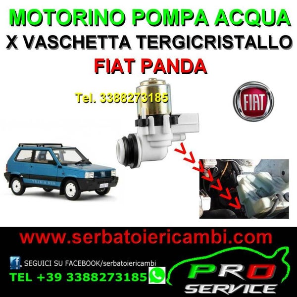 Motorino Tergicristallo Pompa pompetta lavavetri x vaschetta acqua Fiat Panda