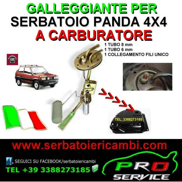 galleggiante livello benzina fiat panda 4x4 carburatore tubi 8 e 6 mm