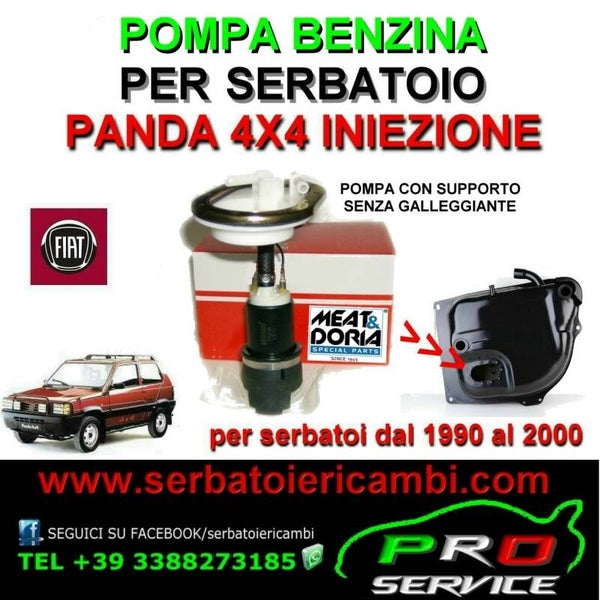 pompa benzina panda 4x4 iniezione con supporto in plastica