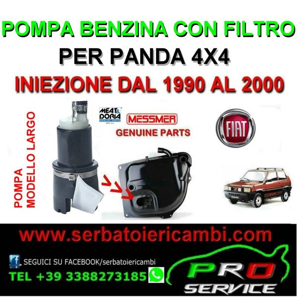 pompa benzina panda 4x4 senza supporto