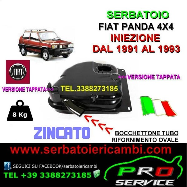 serbatoio panda 4x4 iniezione dal 1991 al 1993 senza alloggio valvole