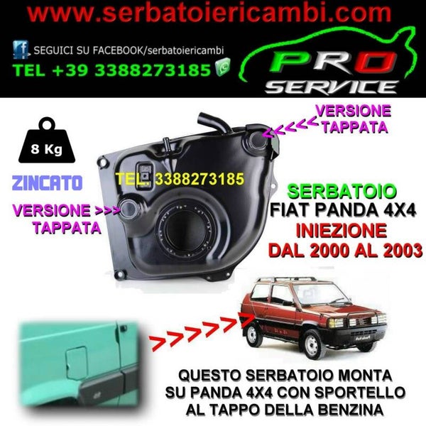 serbatoio carburante benzina panda 4x4 iniezione 46784269 multipoint 2000 2003