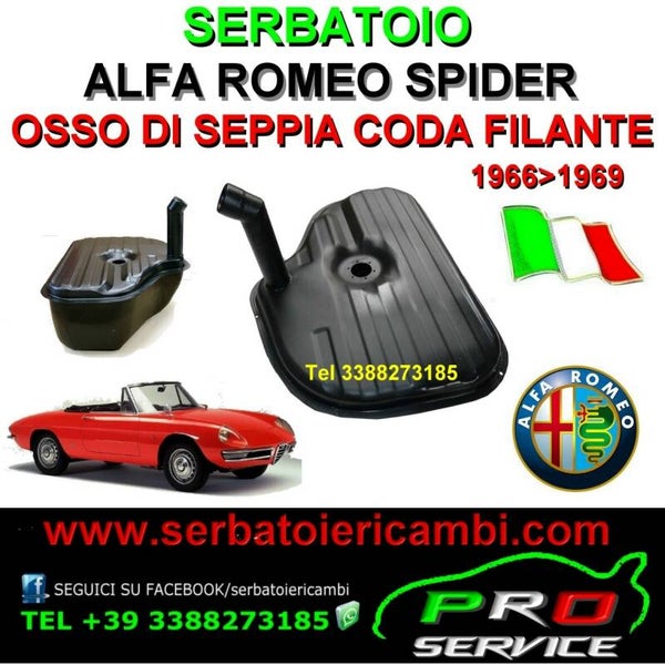 serbatoio carburante benzina spider duetto osso di seppia coda filante