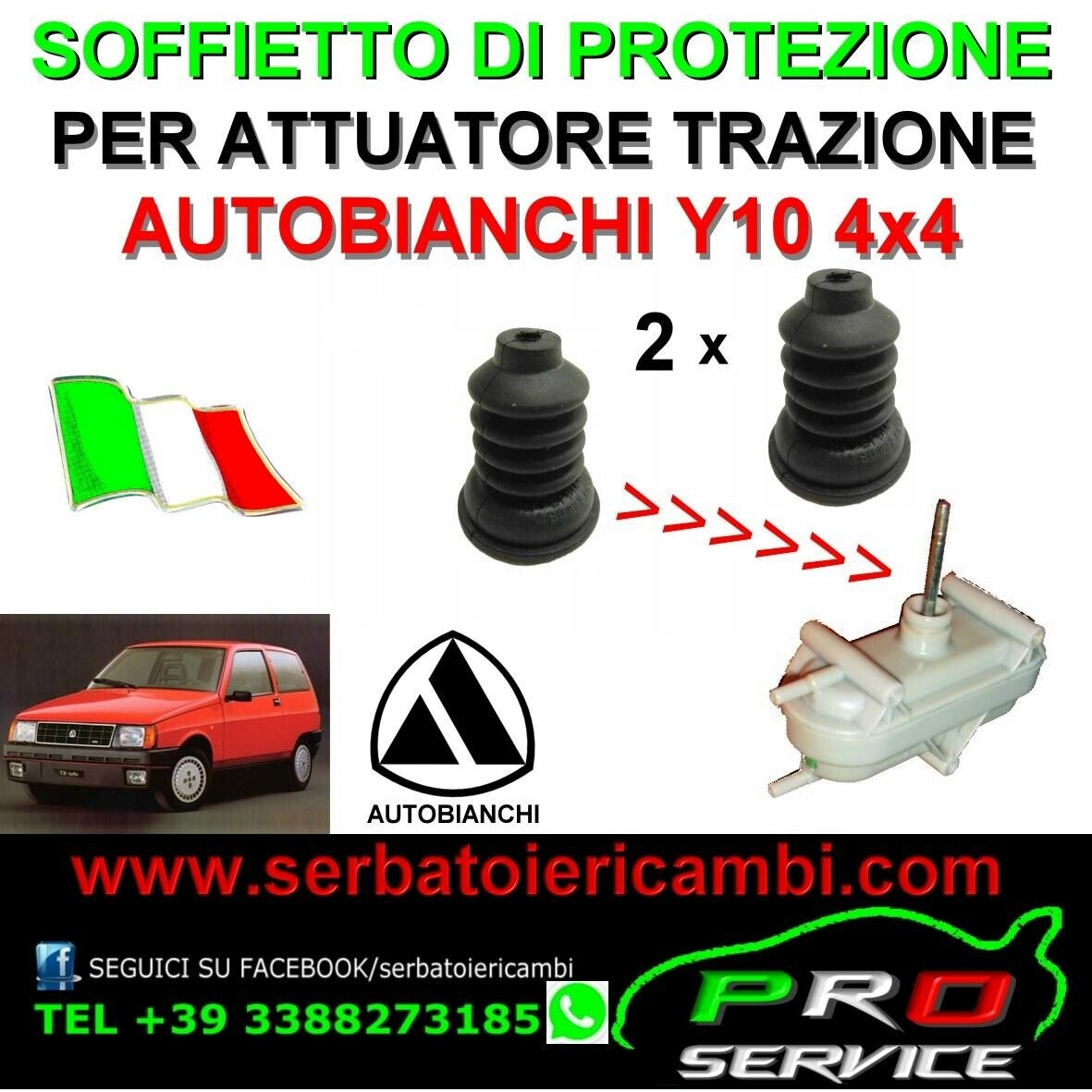 SOFFIETTI 2 SOFFIETTO GOMMA aria X Attuatore TRAZIONE Y10 Azionamento 4WD 4X4