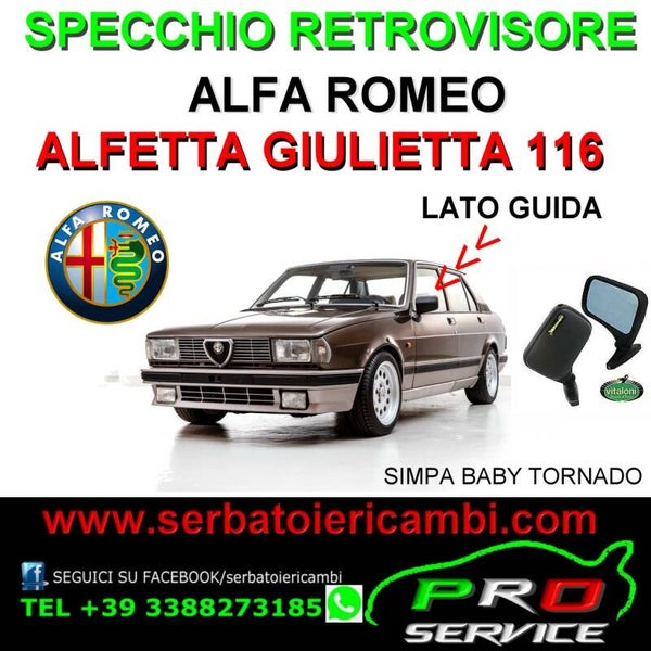 SPECCHIO ALFA GIULIETTA 116 sinistro lato guida
