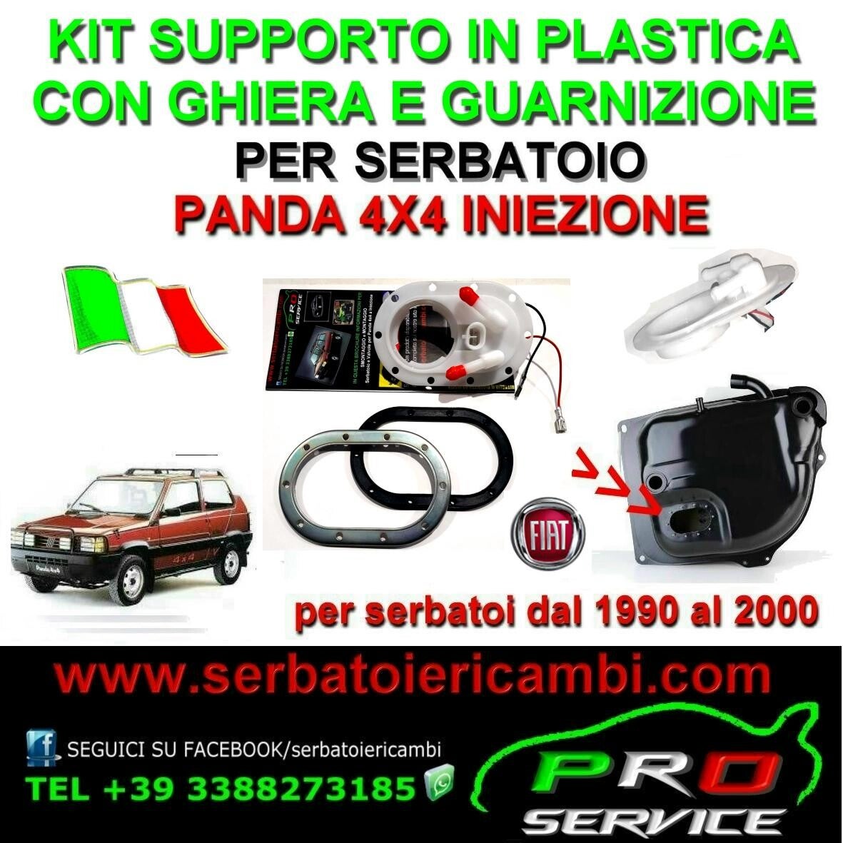 supporto in plastica per pompa benzina serbatoio panda 4x4 dal 1991 al 2000