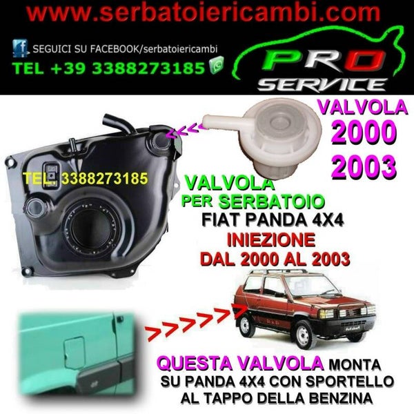 Valvola sfiato serbatoio benzina fiat panda 4x4 multipoint 2001>2003