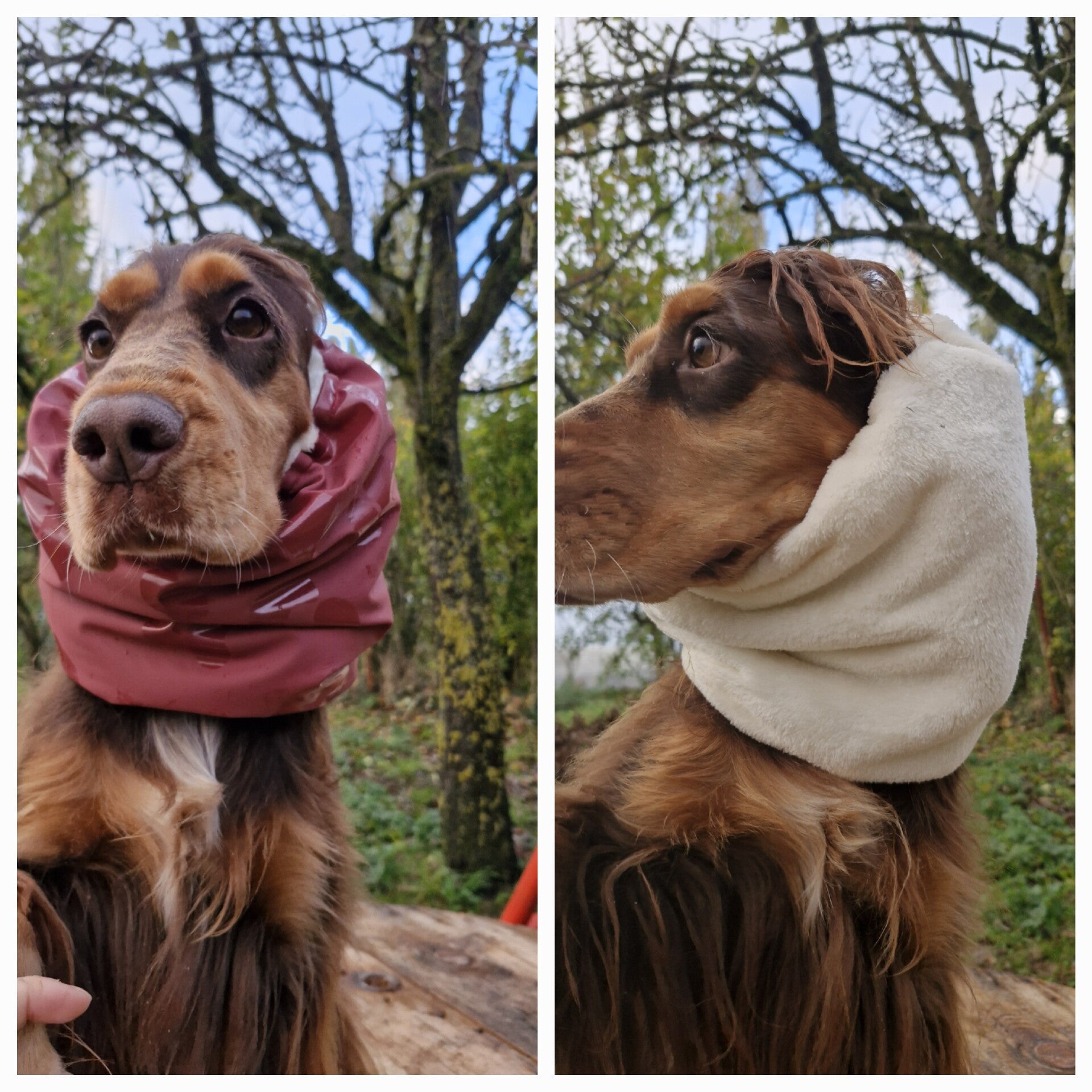 Snood imperméable léopard doublé polaire