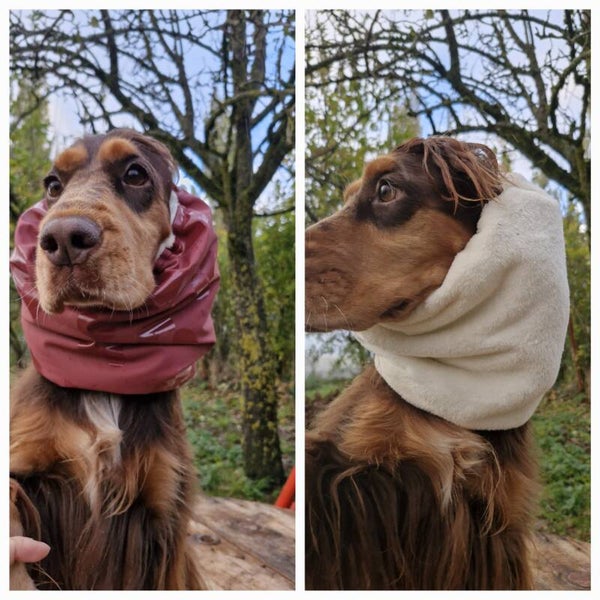 Snood imperméable léopard doublé polaire