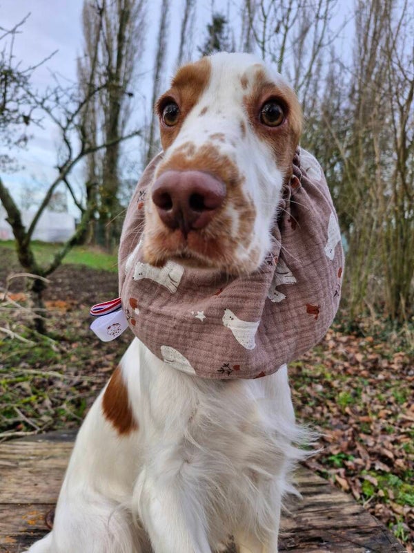 Snood en double gaze de coton