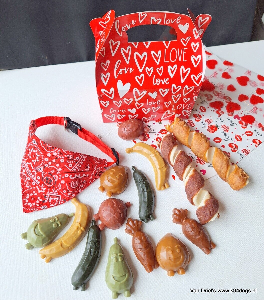 Carnaval dogparty snackbox + gratis shawl