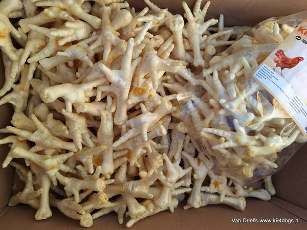 Kippenpoten gepoft gedroogd  500gr/ Kilo