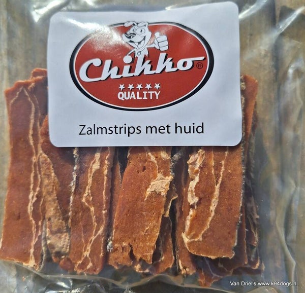 Chikko zalm strips of blokjes op zalmhuid 5+1 gratis
