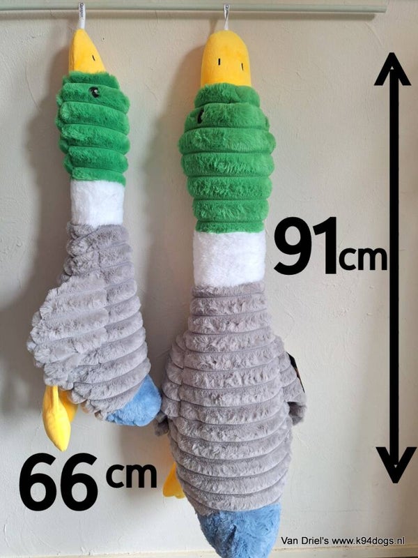 XL / XXL eend met kwaak/piep/crackle 66 of 91cm