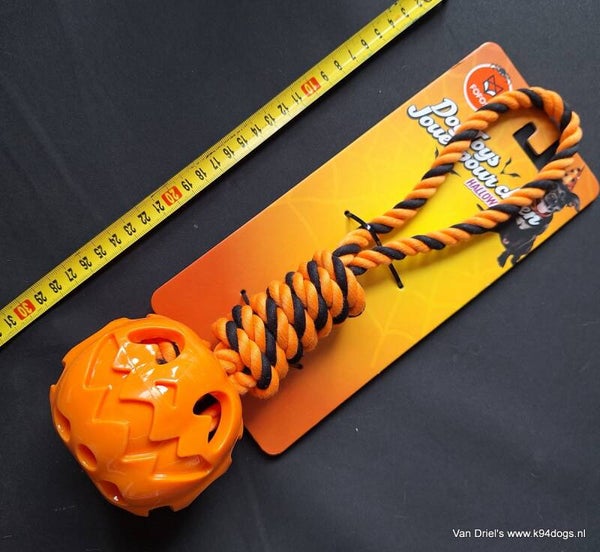halloween pumpkin bal 9cm aan touw