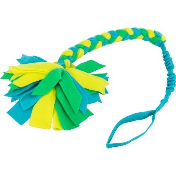 Fleece vlecht aan bungeegreep 85 cm lang