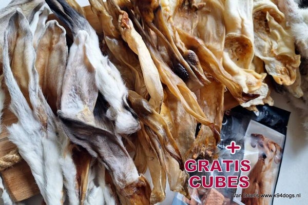 Konijnenoren 80 st. mixed pakket+ gratis rabbitcubes FRANCO