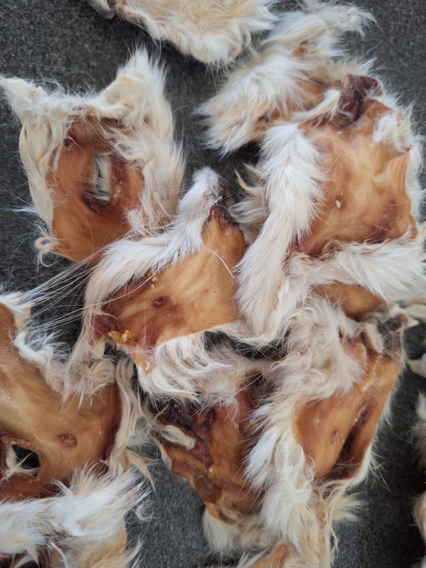 Rabbitskin only kauwschijven hypoallergeen met vacht 500gr