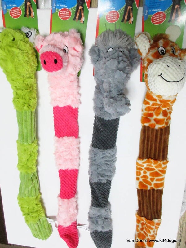 pluche crackle 70 cm keuze uit 4 dieren kraak/piep