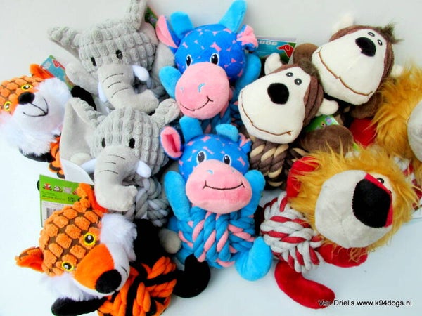 touwbal zoo met pluche 17x15cm