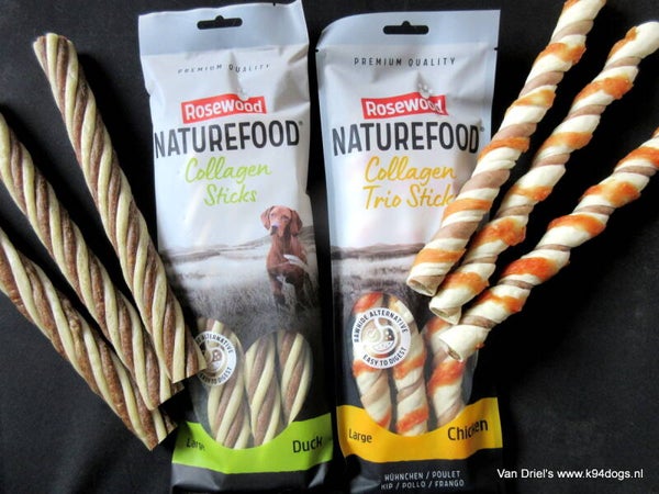 Naturefood Collageen trio stick XL eend of kip inh. 3st 25x2.5cm