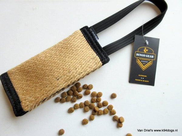 dummy Jute met voervak aan handgreep - klittenbandsluiting