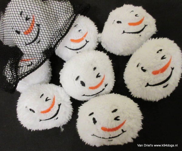 sneeuwballen pluche 10st. in net 7cm