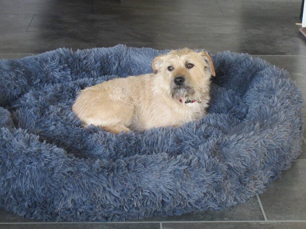 Hondenmand zacht en fluffy antraciet/grijs 60 tm 120cm AKTIE