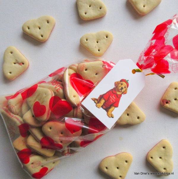 Hondenkoekjes hartjes met merg 200 gram