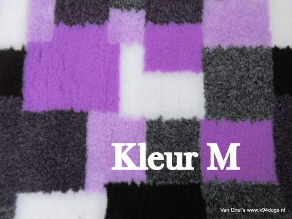 vetbed vacht met antislip 3 maten/2 kleuren blokpatroon