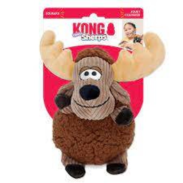 Kong sherps moose pluche speeltje met piep Medium