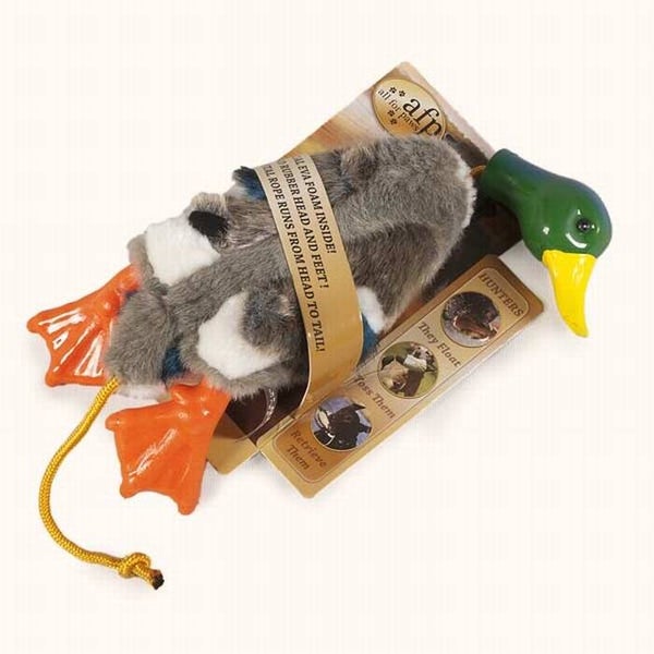 Hunter mallard AFP levensechte apporteer eend drijvend.