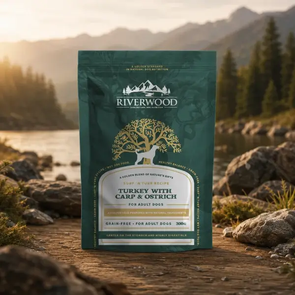Riverwood Struisvogel, kalkoen en karper 300gr of 12x300gr