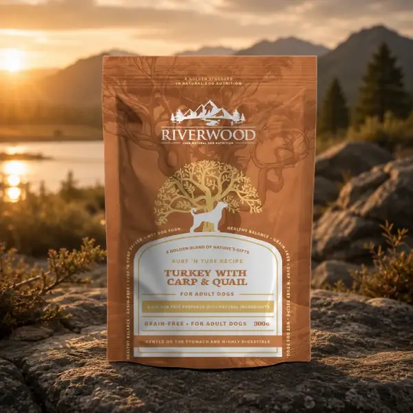 Riverwood kwartel, kalkoen & karper 300gr of 12x300gr