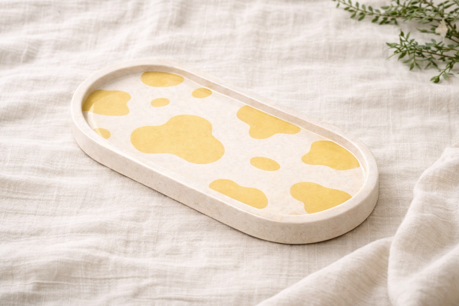 Plateau ovale tâchés