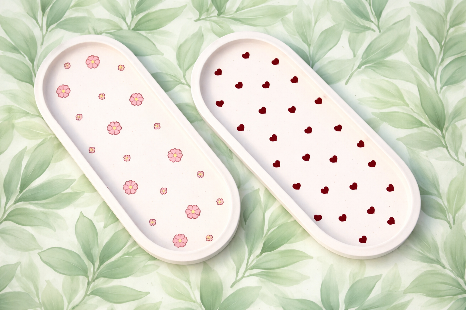 Plateau ovale colorés