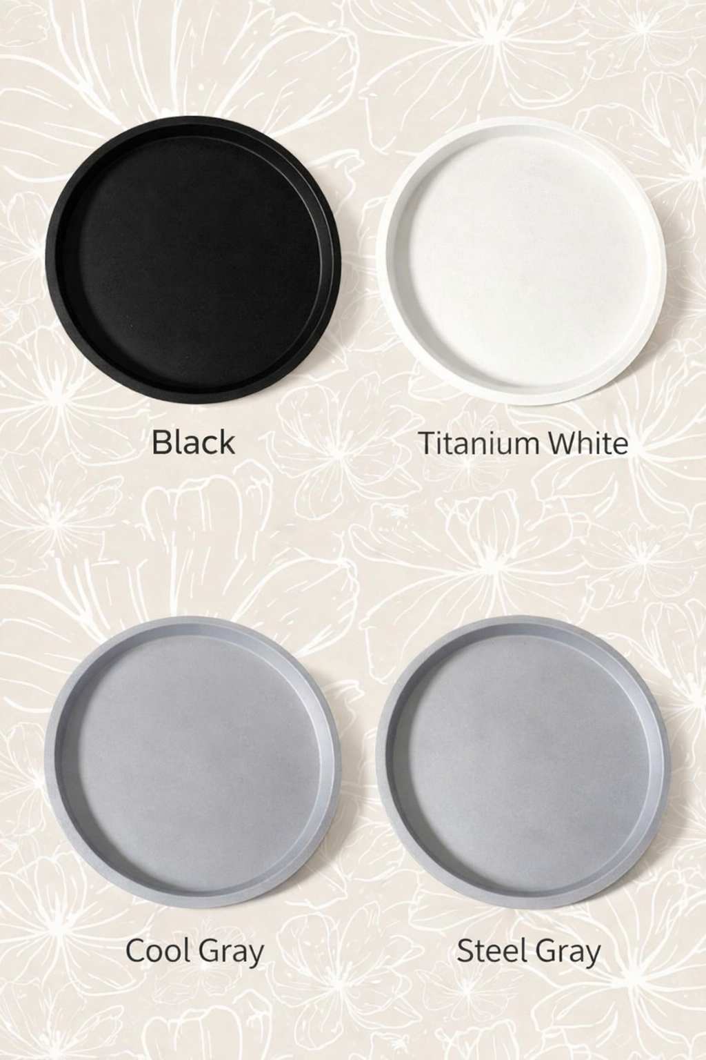 Plateau rond couleur uni