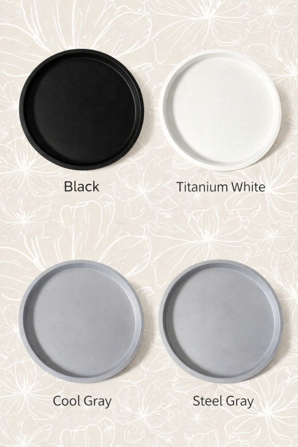 Plateau rond couleur uni