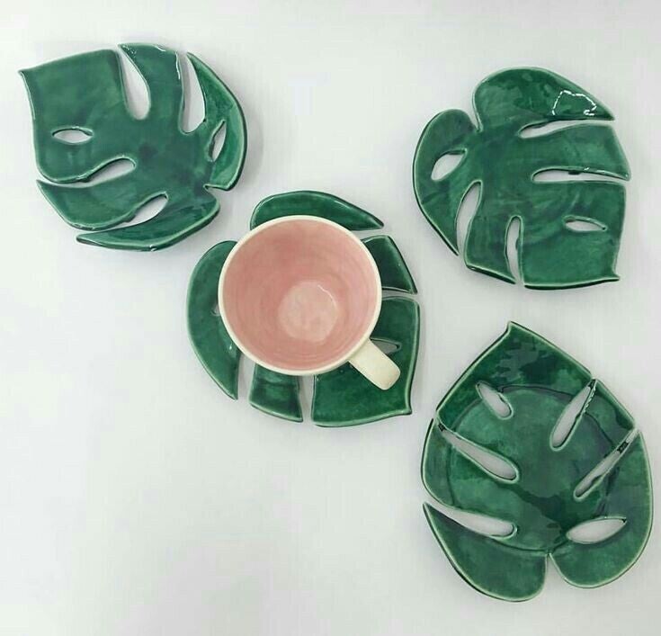 Dessous de verre feuille