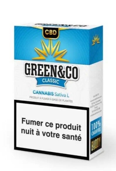 Cigarette CBD Classic green &Co 1 paquet