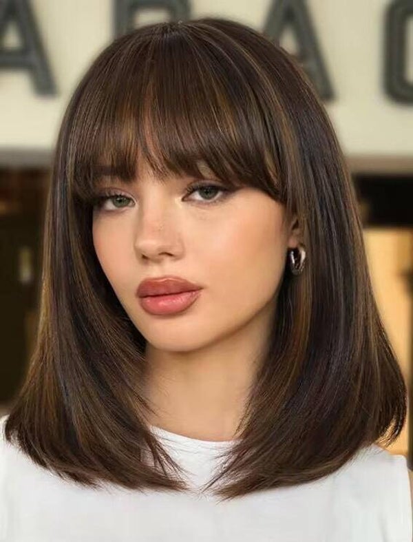 Silky Brown Fringe