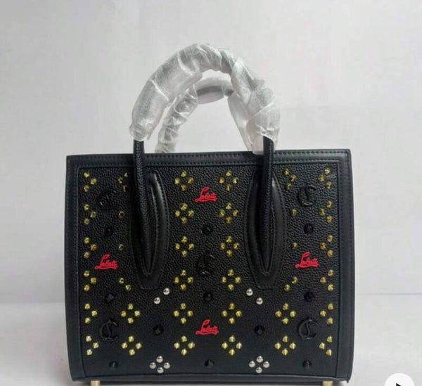 Luxury Studded Christian Louboutin Handbag – Black